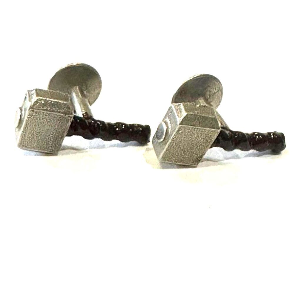 Thor's Hammer Mjolnir 3D Cufflinks —  Norse Mythology